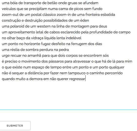 Imagem do conjunto dos 4 textos originais antes de serem misturados.